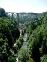 10 Blick auf die Kavernbrücke SAK und Sitterviadukt der SOB